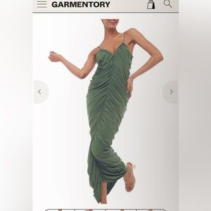 Norma Kamali Olive Maxi Dress